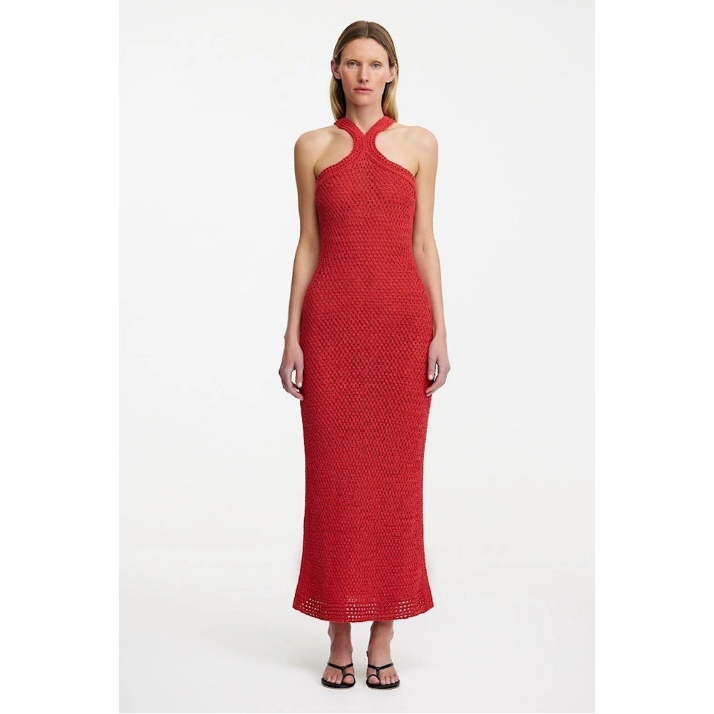 Significant Other OAKLEIGH MIDI DRESS knit Chilli Red 10